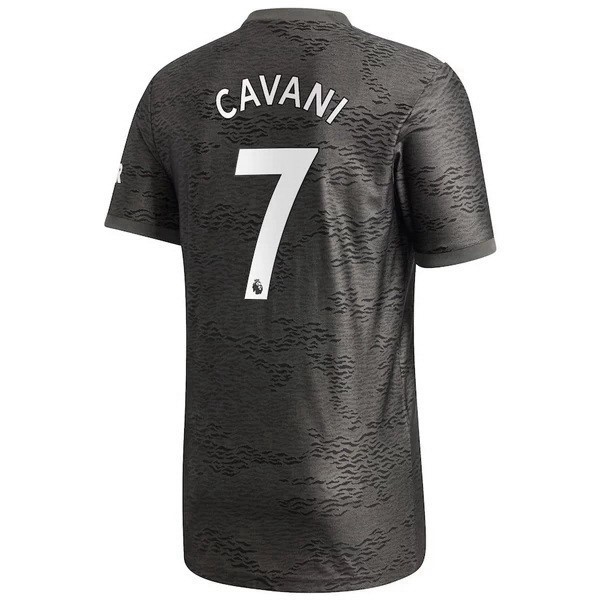 Camiseta Manchester United NO.7 Cavani Replica Segunda Ropa 2020/21 Negro